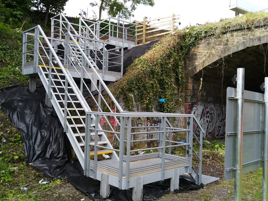 GRP Embankment staircase at Craigentinny in Scotland