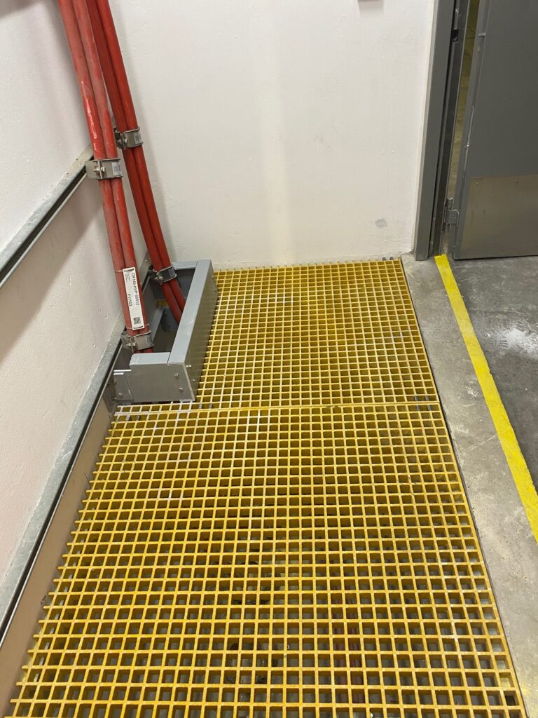 Yellow GRP Grating Service Floor