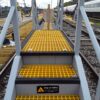 A drivers access platform under construction at Ferme Park railway depot