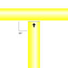 Graphic showing how a SafeClamp 3-Way Connector connects two tubes