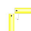 Graphic showing how a SafeClamp 90 degree Elbow Connector joins two tubes at 90 degrees