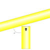 Graphic showing how a SafeClamp Universal Connector joins two tubes at any angle