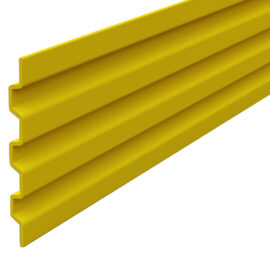 Close up picture of a yellow Kick Plate