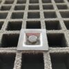 Square Fixing Clip used in grey Open Mesh GRP Grating