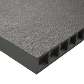 Close up of a GRP Sandwich Panel in grey