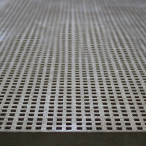 Close up of beige micro mesh grating