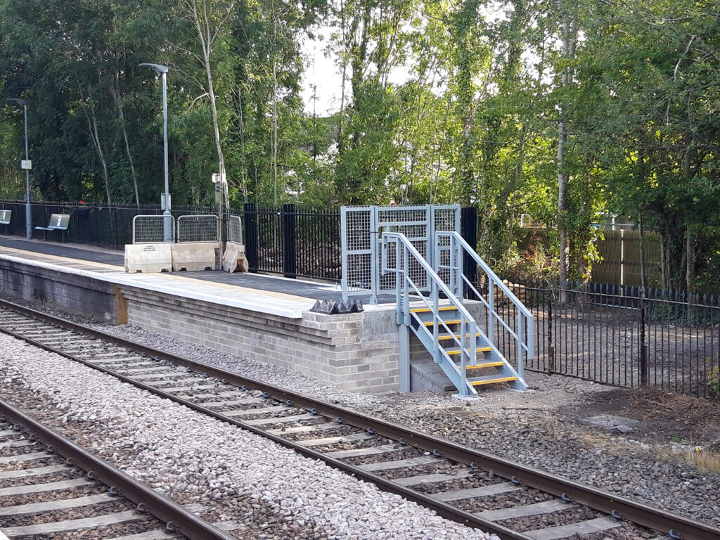 End of Platform Steps and gate