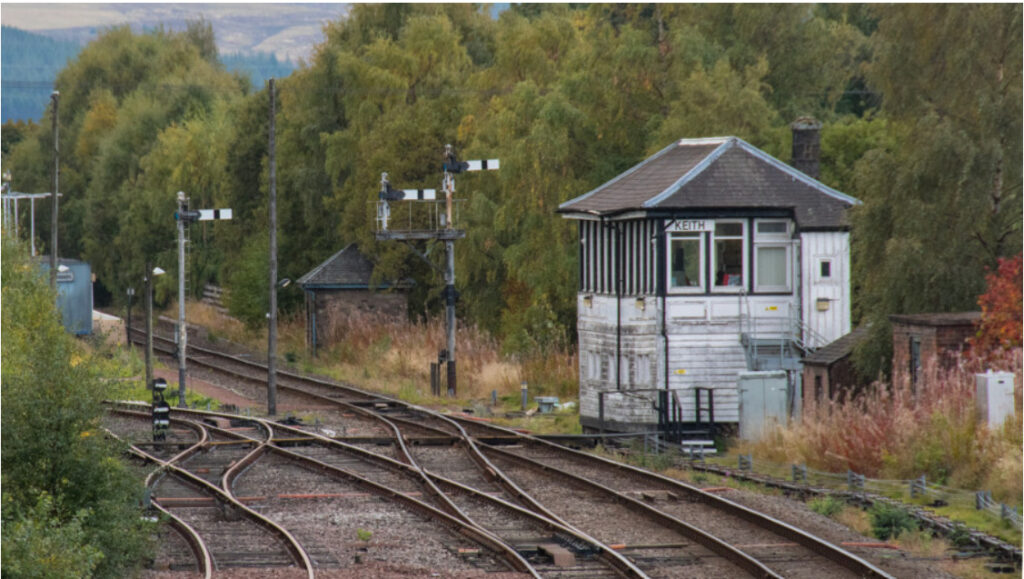 A picture of Keith Junction signal box taken by Ewan Crawford, RailScot