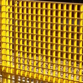 Close up of yellow safescreen guard