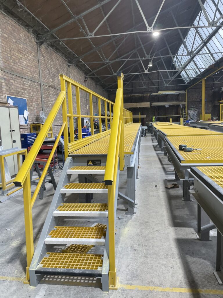 Train Drivers' Access Platforms were built in modules in our workshop