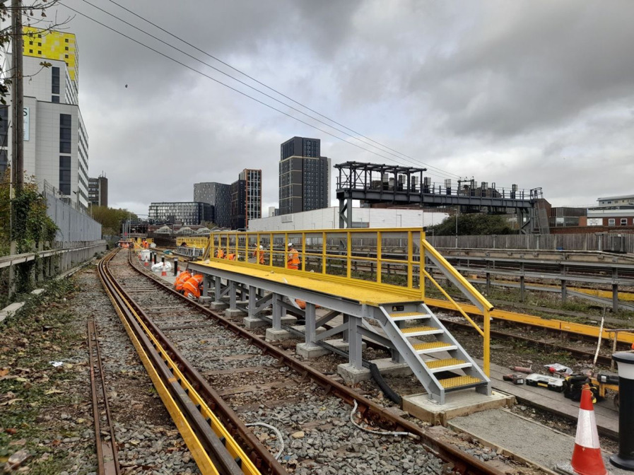 Train drivers' access platform at Portsmouth &Southsea depot