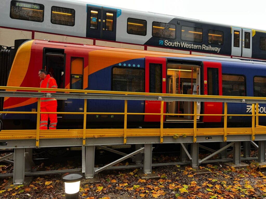 Train Drivers' Access Platforms provide a safe place for maintenance crews to get onto trains