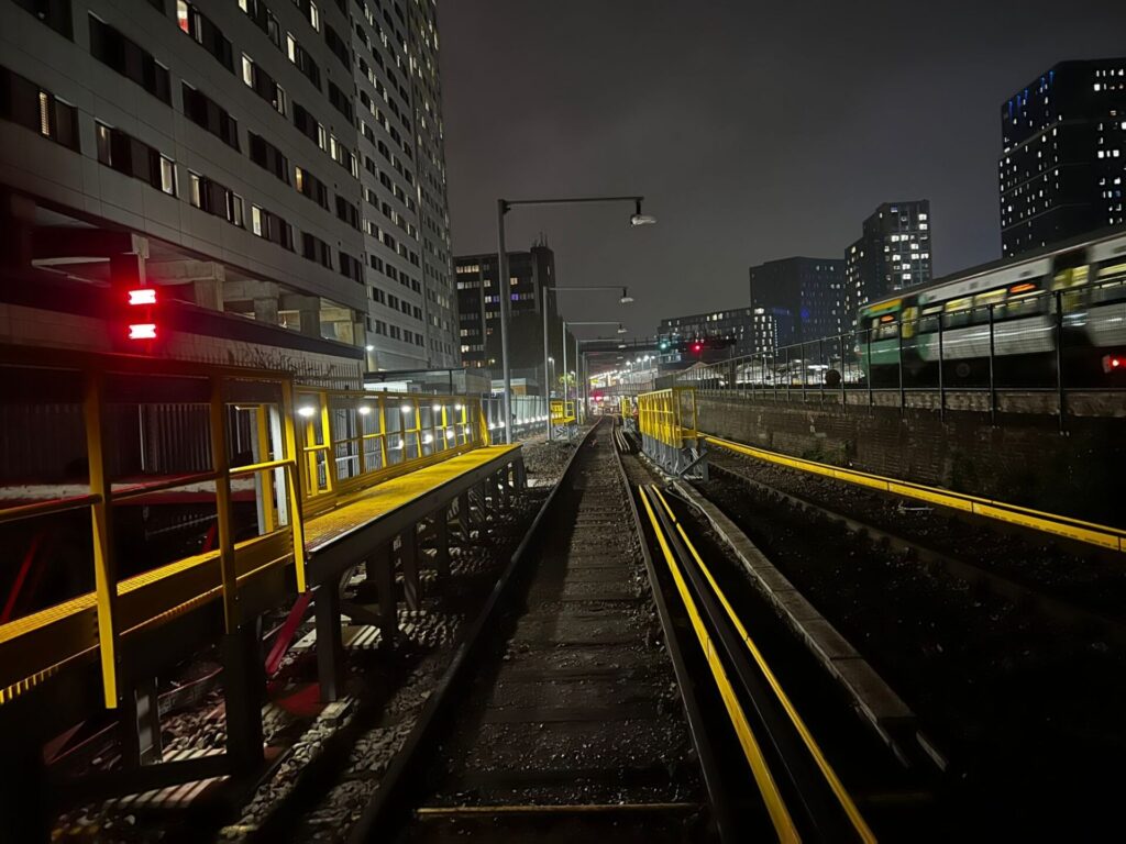 Train Drivers' Access Platforms are clearly visible even at night