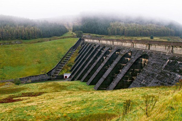Dinas Dam in Mid-Wales