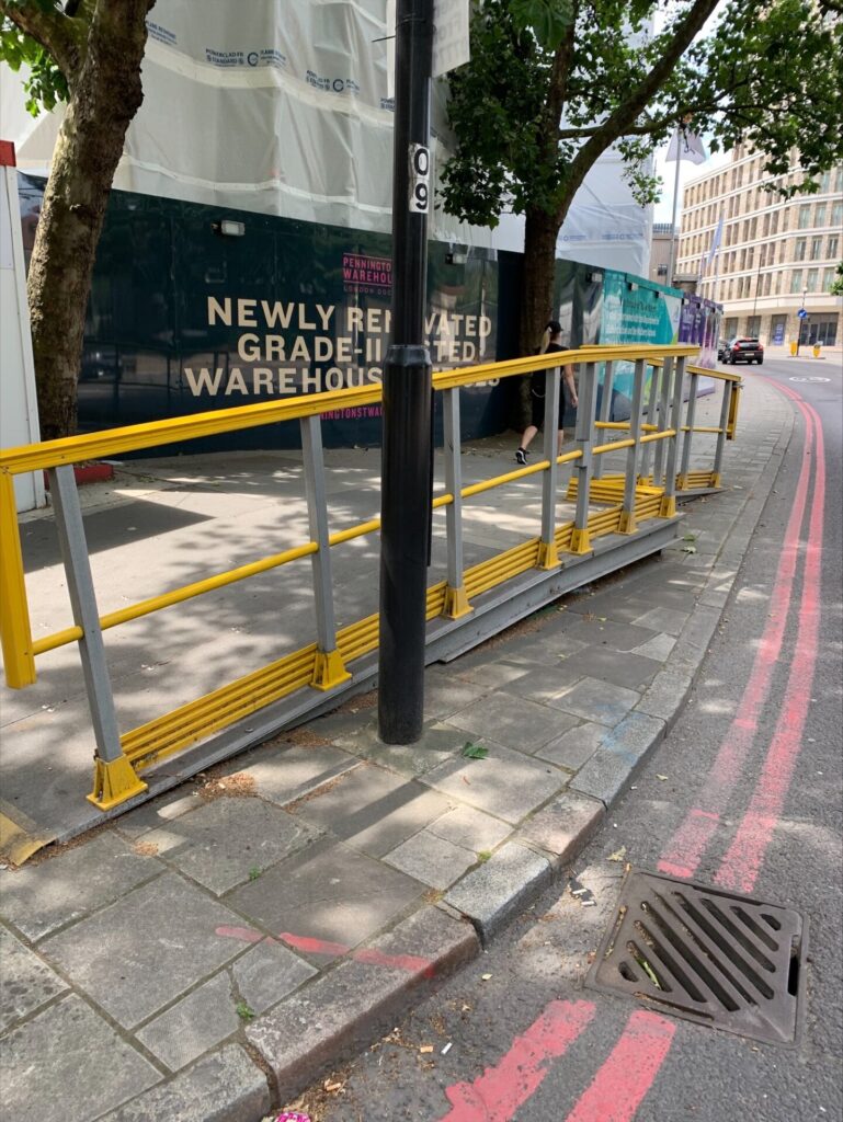 Pedestrian Ramp outside Mulberry Academy in London