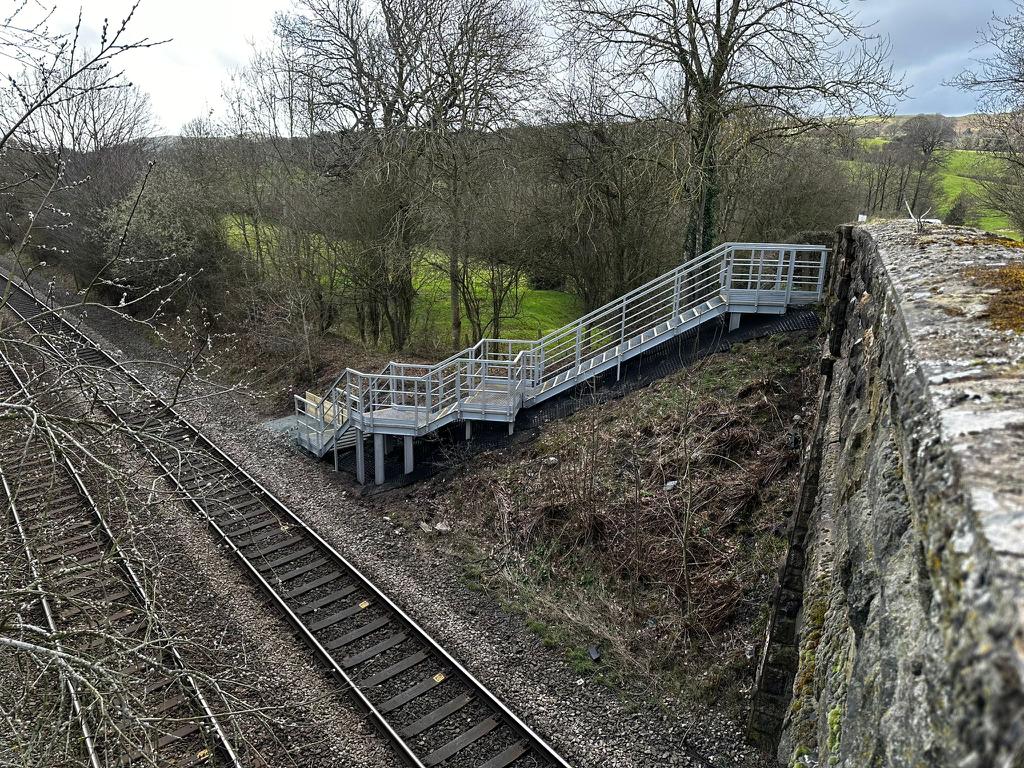 Embankment staircase for Network Rail in Wales